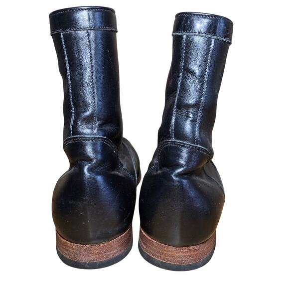 Sitrana Mens Boots Black Full Grain Leather Hand Made Chile Calf US Mens 8-8.5 - Picture 5 of 7